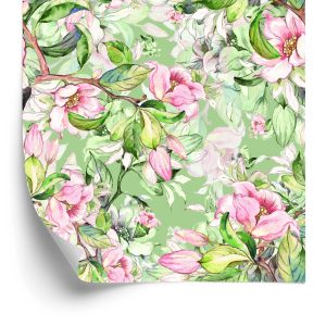 Behang Lentebloemen Geschilderd Met Waterverf