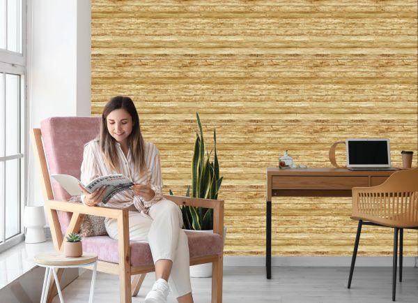 Behang Horizontale Houten Planken - Afbeelding 7