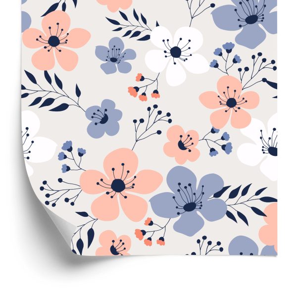 Behang Kleurrijke Lentebloemen