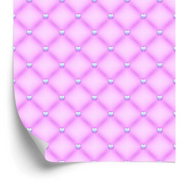 Behang Gewatteerd - Roze