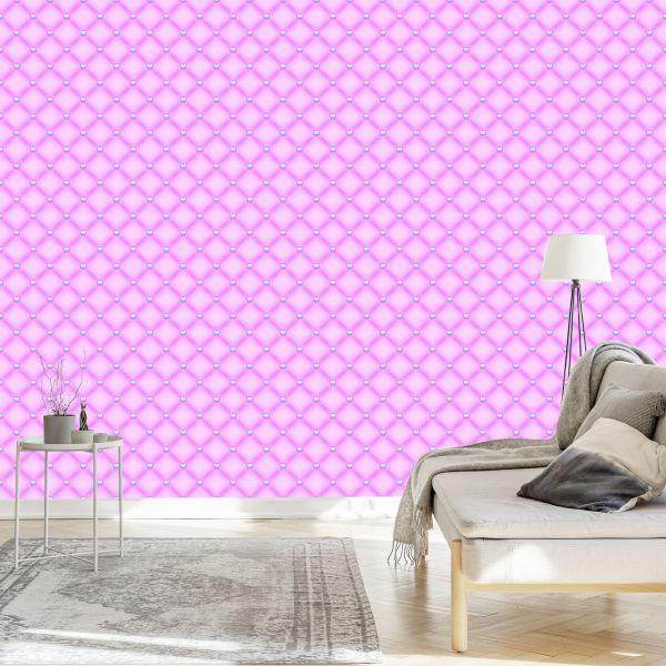Behang Gewatteerd - Roze - Afbeelding 3