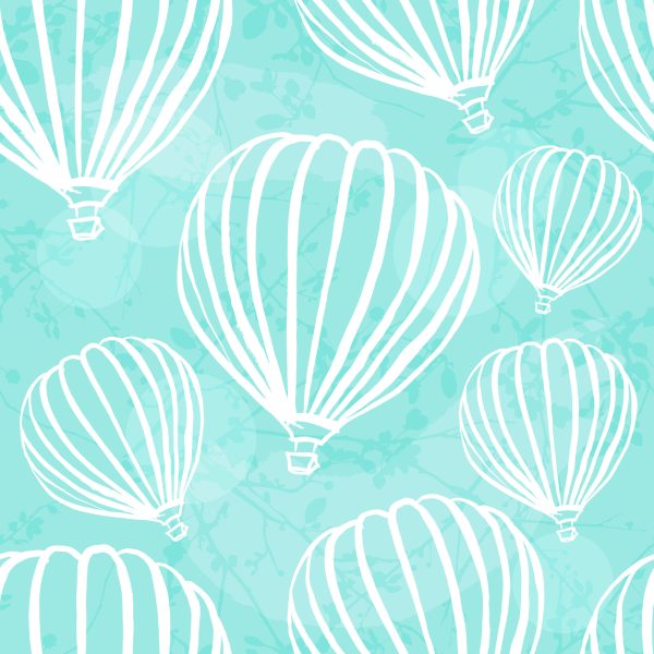 Behang Ballonnen Om Op Een Turkooizen Achtergrond Te Vliegen - Afbeelding 2