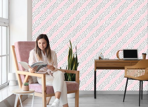 Behang Gestippelde Strepen - Afbeelding 7