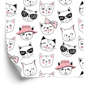 Behang Voor Kinderen - Grappige Katten