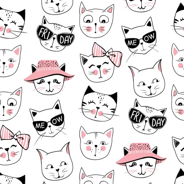 Behang Voor Kinderen - Grappige Katten - Afbeelding 2