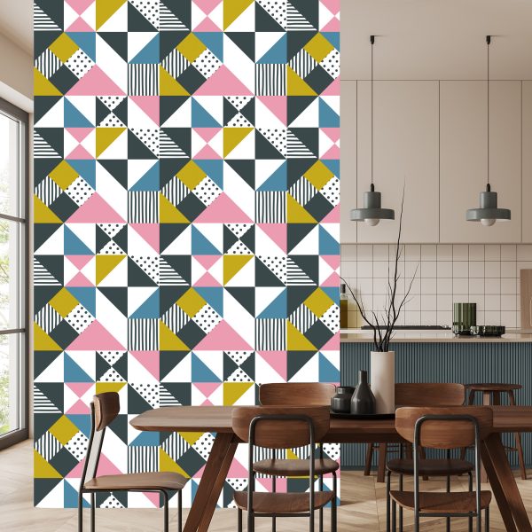 Behang Geometrisch - Kleurrijke Driehoeken - Afbeelding 4