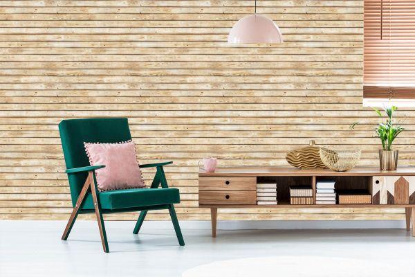 Behang Horizontale Esdoornborden - Afbeelding 6