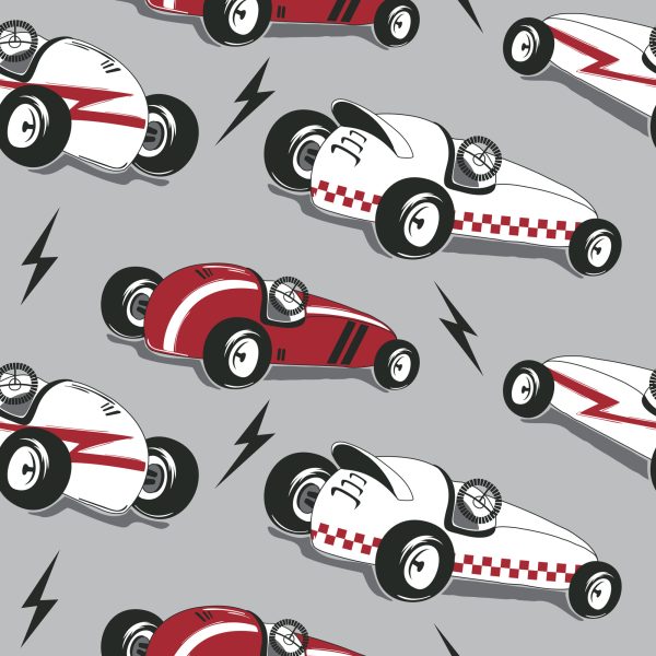Behang Voor Kinderen - Raceauto's In Vintage Stijl - Afbeelding 2