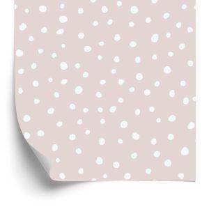 Behang Abstracte Witte Stippen