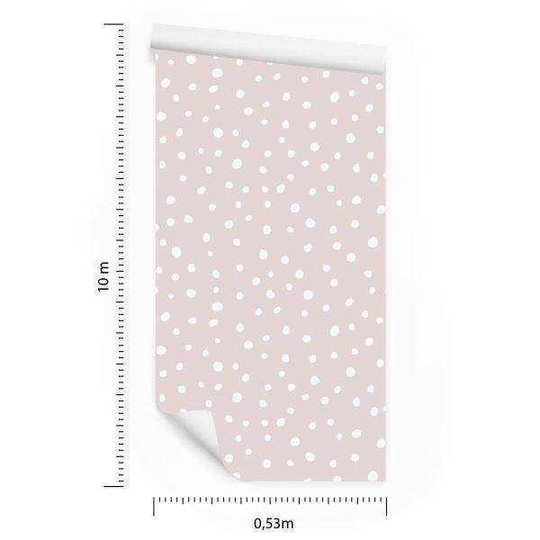 Behang Abstracte Witte Stippen - Afbeelding 8
