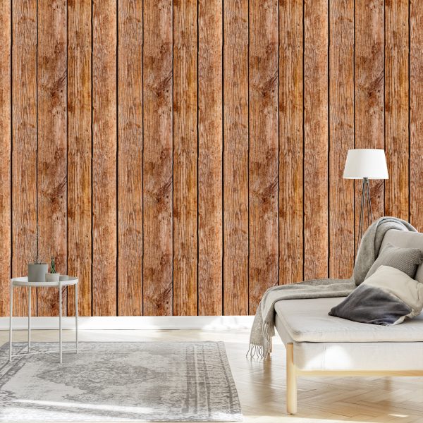 Behang Oude Houten Planken - Afbeelding 3