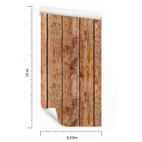 Behang Oude Houten Planken - Afbeelding 8