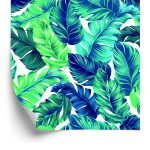 Behang Prachtige Turquoise Tropische Bladeren