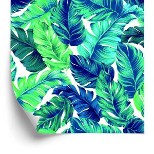 Behang Prachtige Turquoise Tropische Bladeren