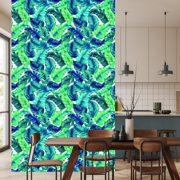Behang Prachtige Turquoise Tropische Bladeren - Afbeelding 4