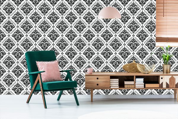 Behang Klassieke Zwart-Witte Ornamenten - Afbeelding 6