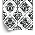Behang Klassieke Zwart-Witte Ornamenten