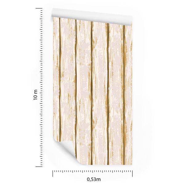 Behang Heldere Houten Planken Met Reinigingsmiddelen - Afbeelding 8