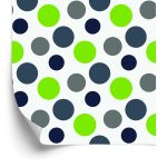 Behang Grijze En Groene Stippen