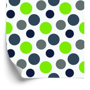 Behang Grijze En Groene Stippen