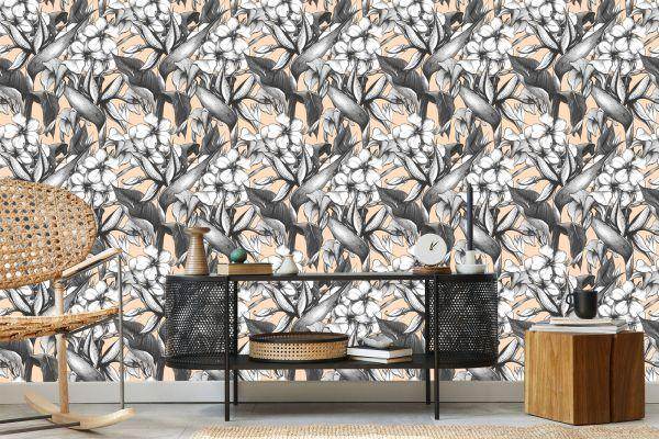 Behang Prachtige Exotische Bloemen - Afbeelding 5