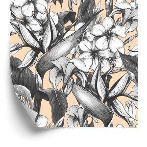 Behang Prachtige Exotische Bloemen