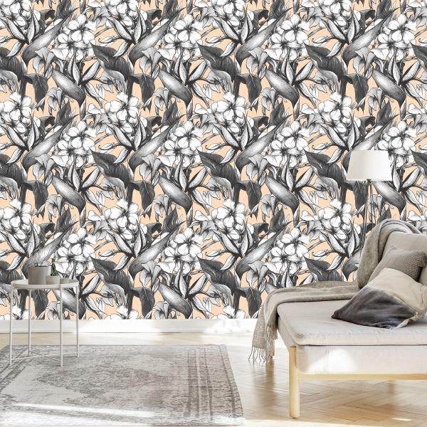 Behang Prachtige Exotische Bloemen - Afbeelding 3