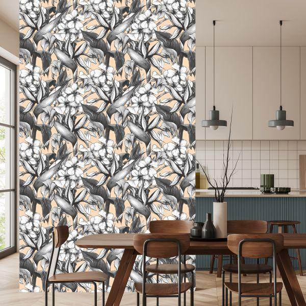 Behang Prachtige Exotische Bloemen - Afbeelding 4