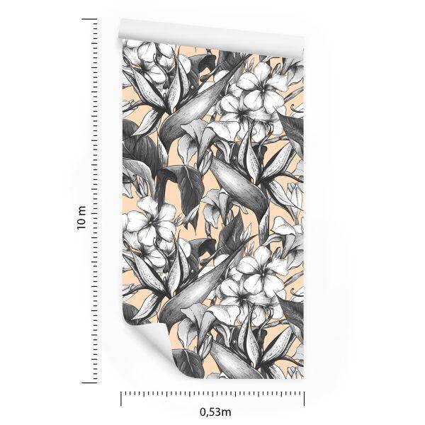 Behang Prachtige Exotische Bloemen - Afbeelding 8