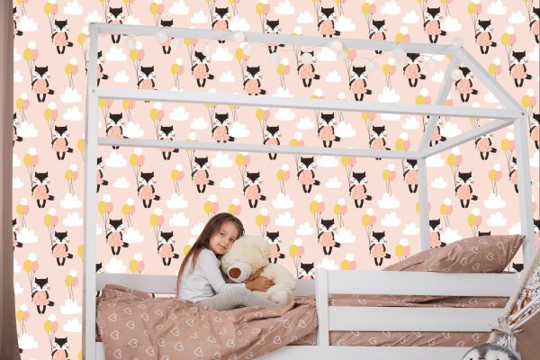 Behang Voor Kinderen - Katten Tussen De Wolken - Afbeelding 7