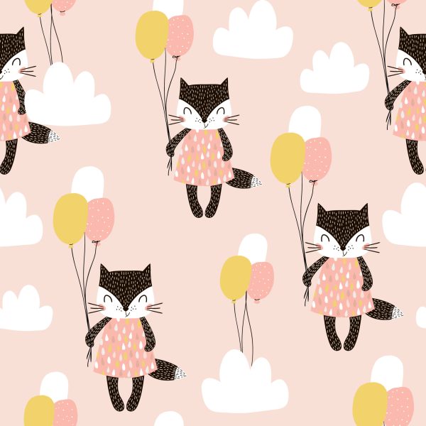 Behang Voor Kinderen - Katten Tussen De Wolken - Afbeelding 2