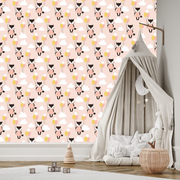 Behang Voor Kinderen - Katten Tussen De Wolken - Afbeelding 3