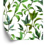 Behang Aquarel Bladeren