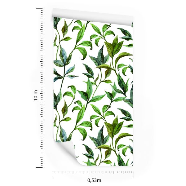 Behang Aquarel Bladeren - Afbeelding 8