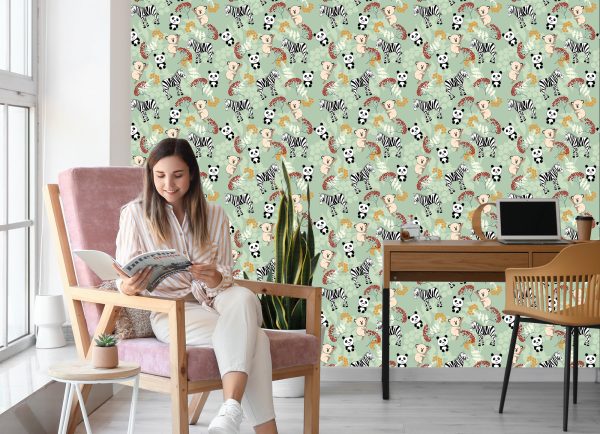 Behang Voor Kinderen - Zebra's, Koala's En Panda's - Afbeelding 7