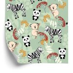 Behang Voor Kinderen - Zebra's, Koala's En Panda's