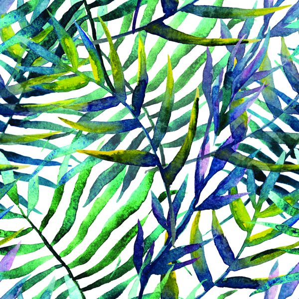 Behang Aquarel Bladeren - Afbeelding 2
