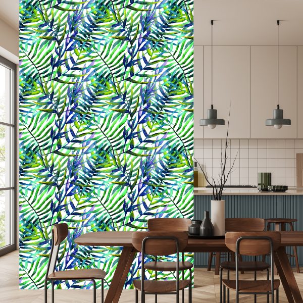 Behang Aquarel Bladeren - Afbeelding 4