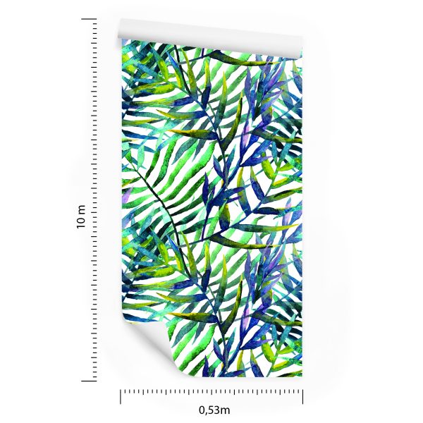 Behang Aquarel Bladeren - Afbeelding 8