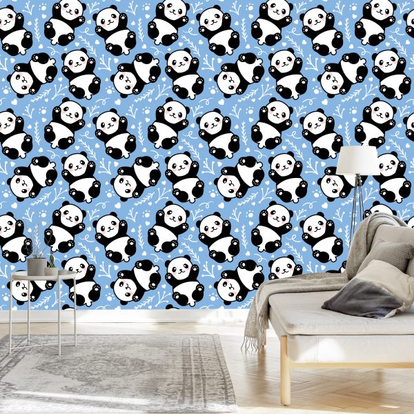 Behang Voor Kinderen - Pandaberen - Afbeelding 3