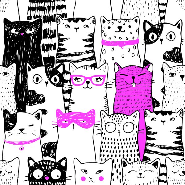 Behang Voor Kinderen - Katten Vanaf Tekenfilms - Afbeelding 2