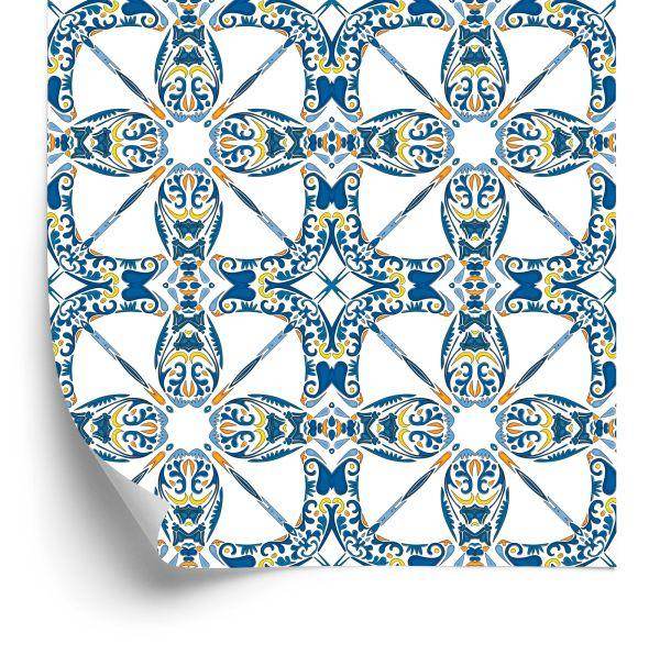 Behang Kleurrijk Mozaïek In Oosterse Stijl