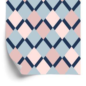 Behang Geometrisch - Kleurrijke Diamanten