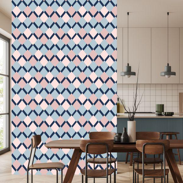 Behang Geometrisch - Kleurrijke Diamanten - Afbeelding 4