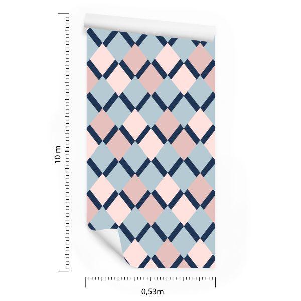 Behang Geometrisch - Kleurrijke Diamanten - Afbeelding 8