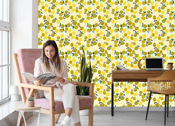 Behang Voor In De Keuken - Citroenen In Scandinavische Stijl - Afbeelding 7