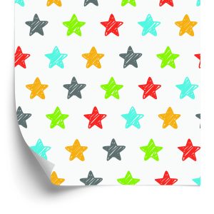 Behang Voor Kinderen - Kleurrijke Sterren