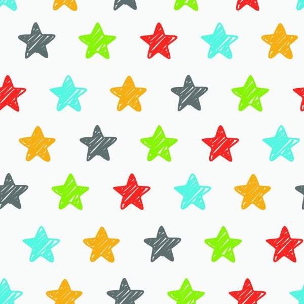 Behang Voor Kinderen - Kleurrijke Sterren - Afbeelding 2