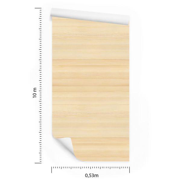 Behang Helder Horizontaal Houten Patroon - Afbeelding 8