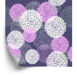 Behang Kleurrijk Bloemenpatroon